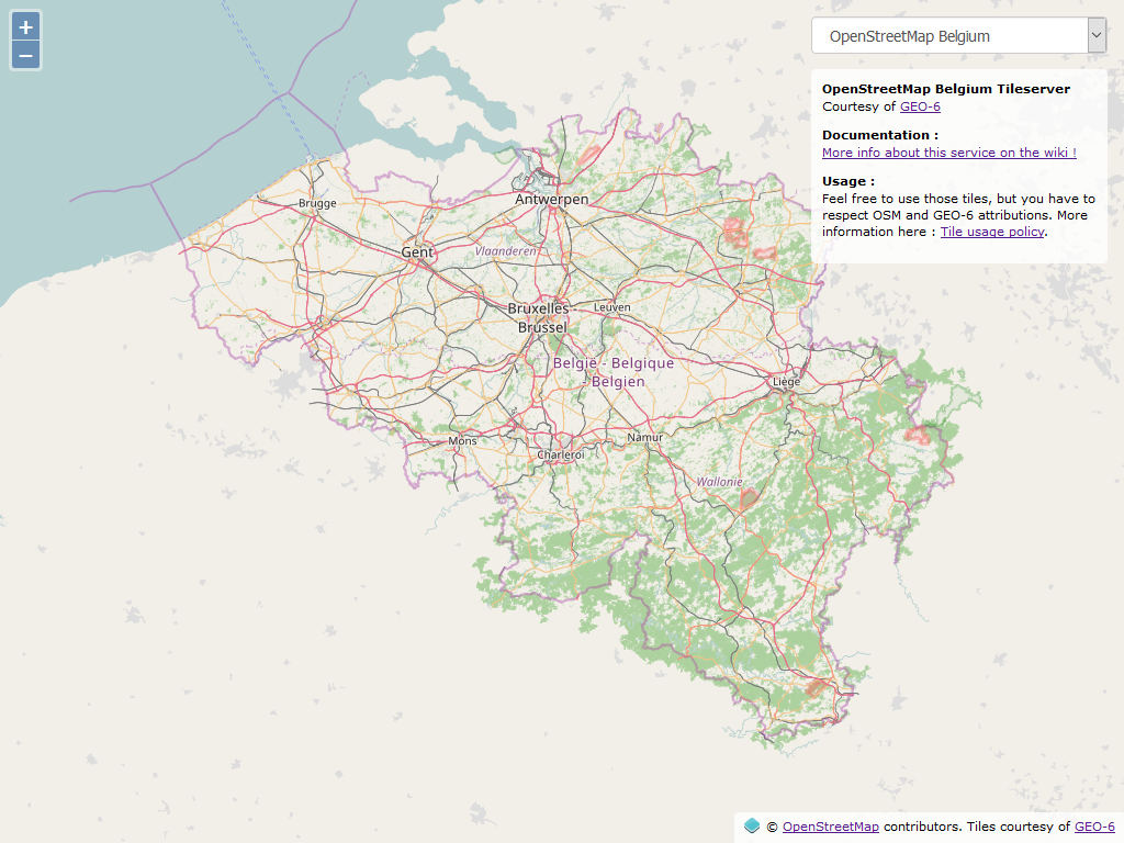 Tile Server – OpenStreetMap Belgique